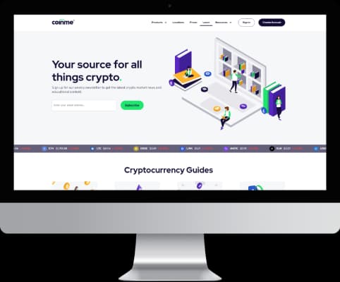 Coinme.com/learn screenshot